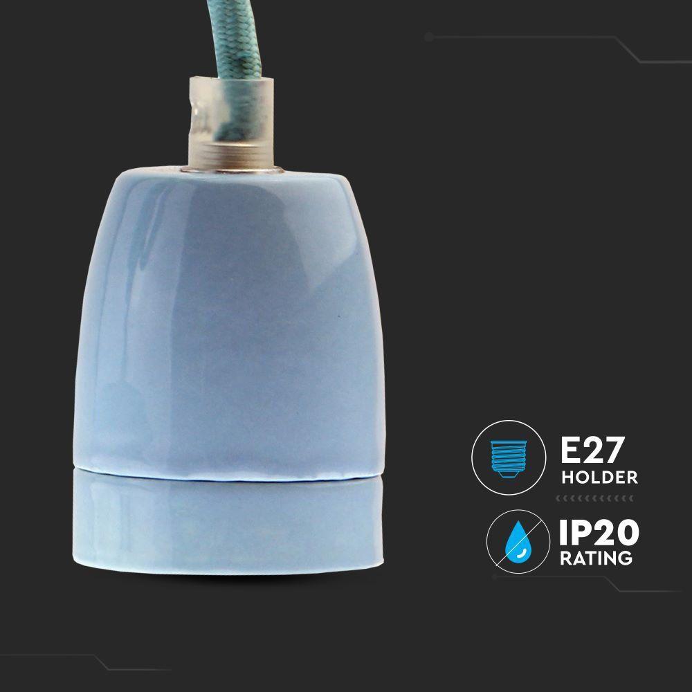 VT-7998 HIGH FREQUENCY PORCELAIN LAMP E27 HOLDER-BLUE