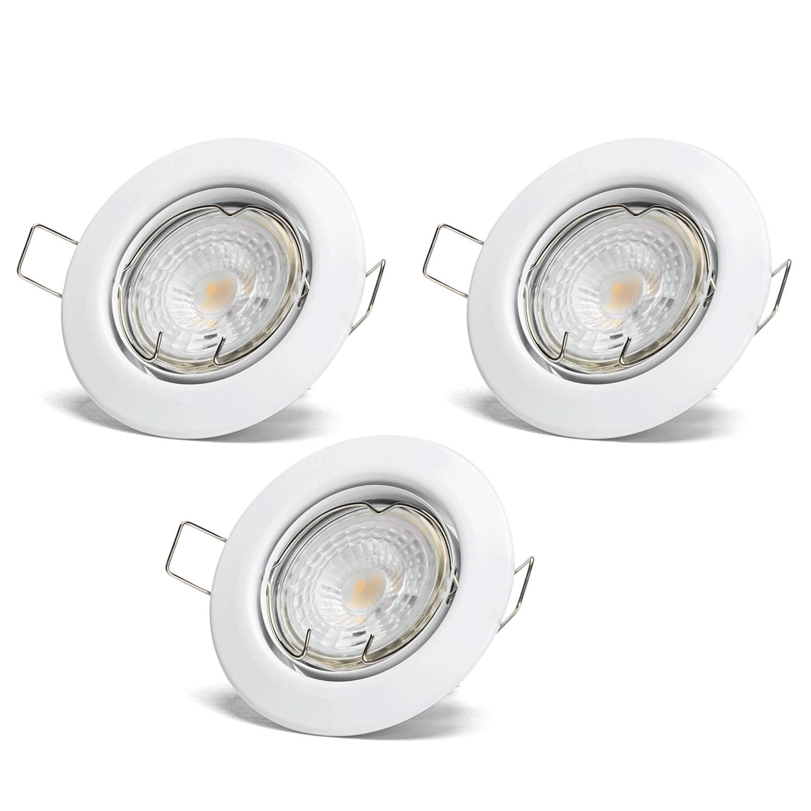 LED Adjustable Angle Spotlight 4.5W 3000K (cutout: 65mm) 3PCS