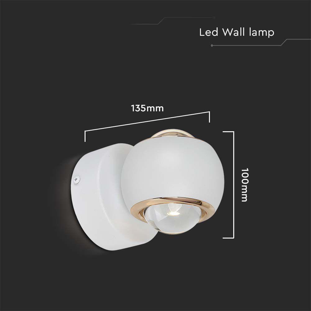 VT-7504 10W LED WALL LAMP LIGHT 3000K WHITE BODY