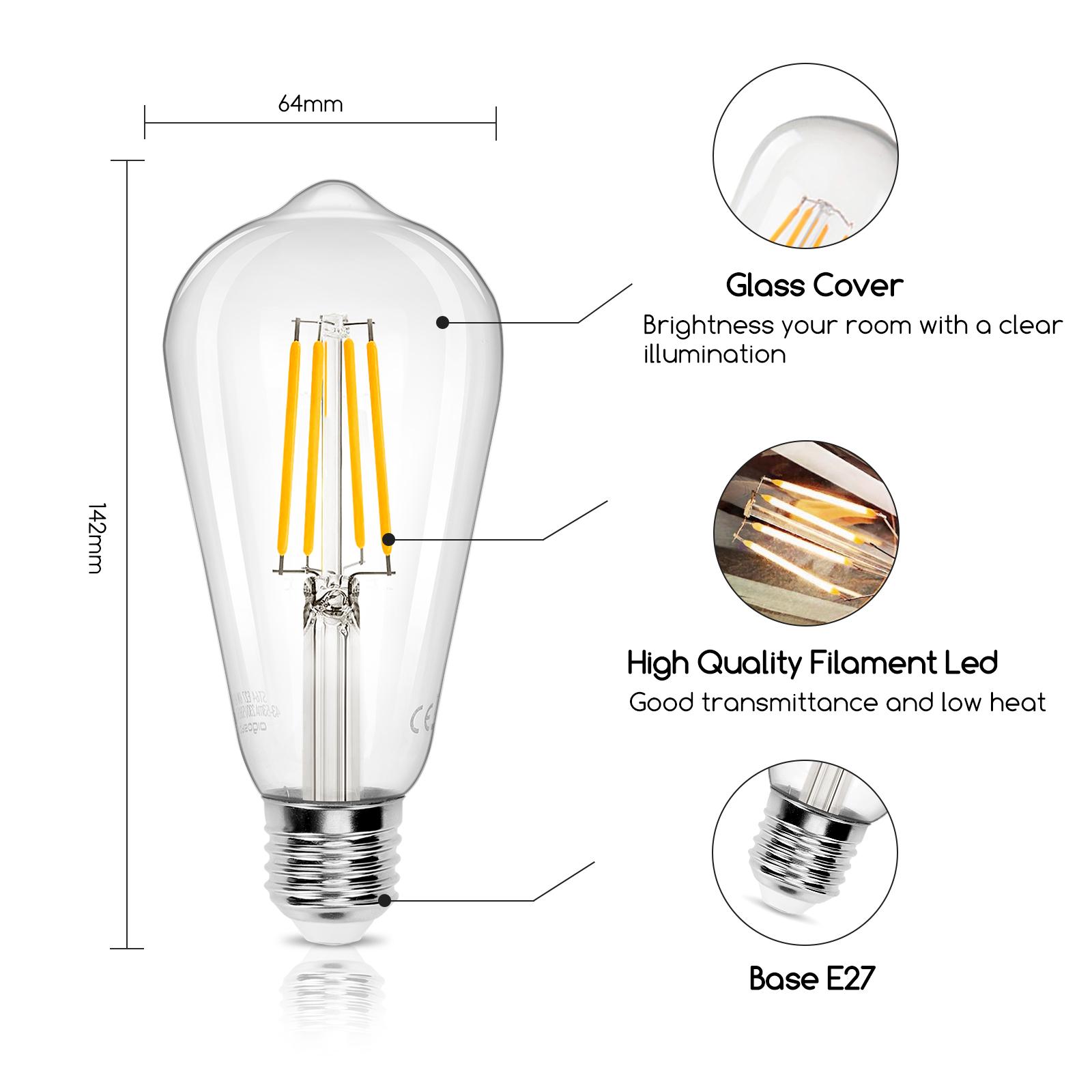 LED filament lamp ST64