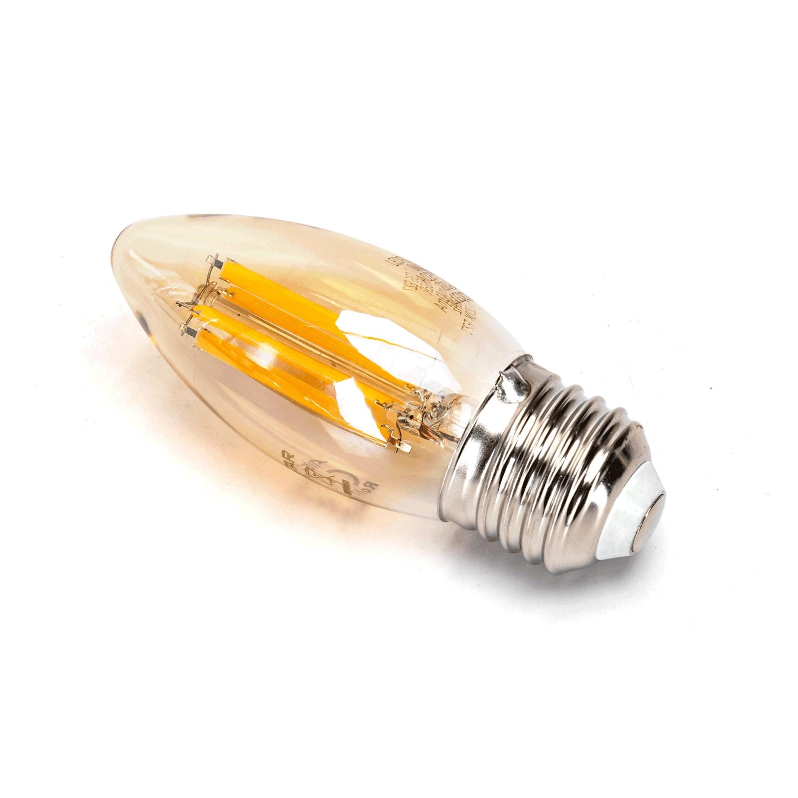 Żarówka LED Filament (Bursztynowa) C35 E27 8W