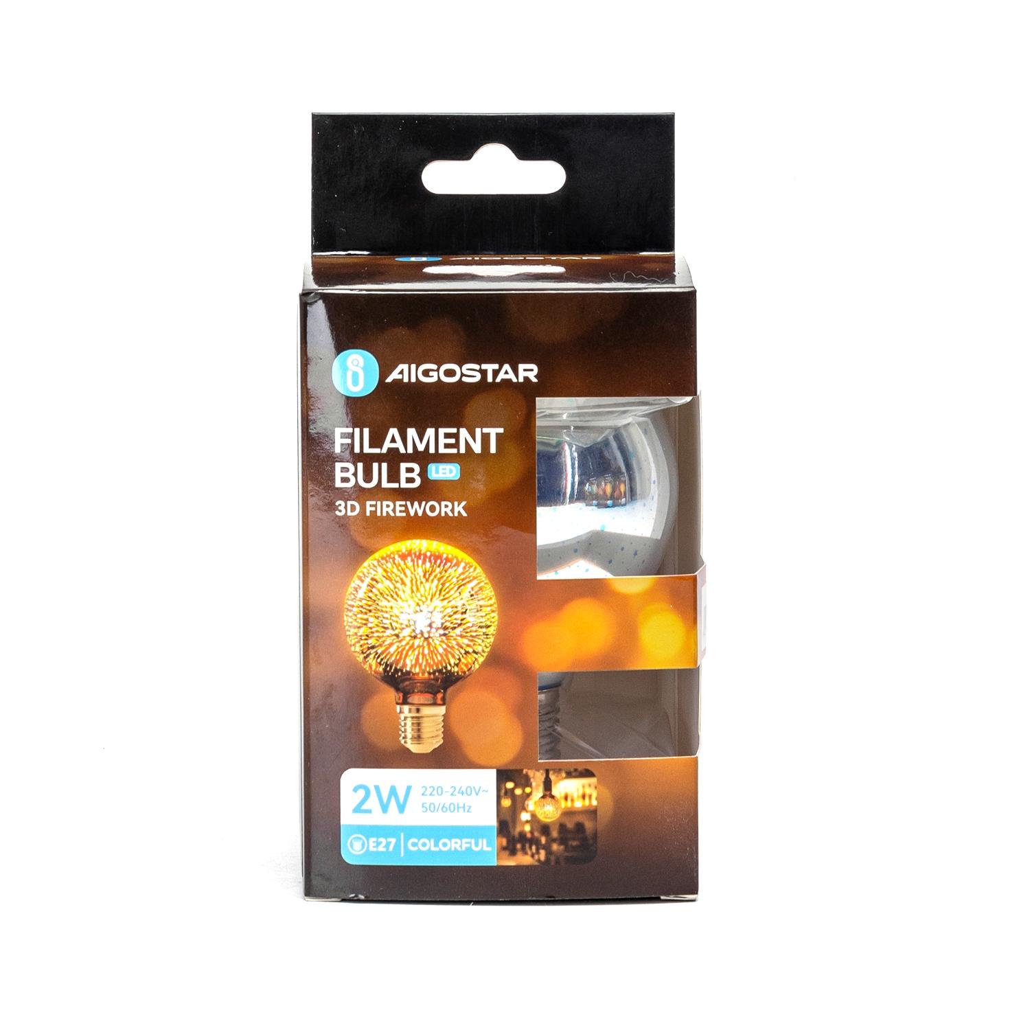 LED Filament Bulb (3D Firework) E27 2W