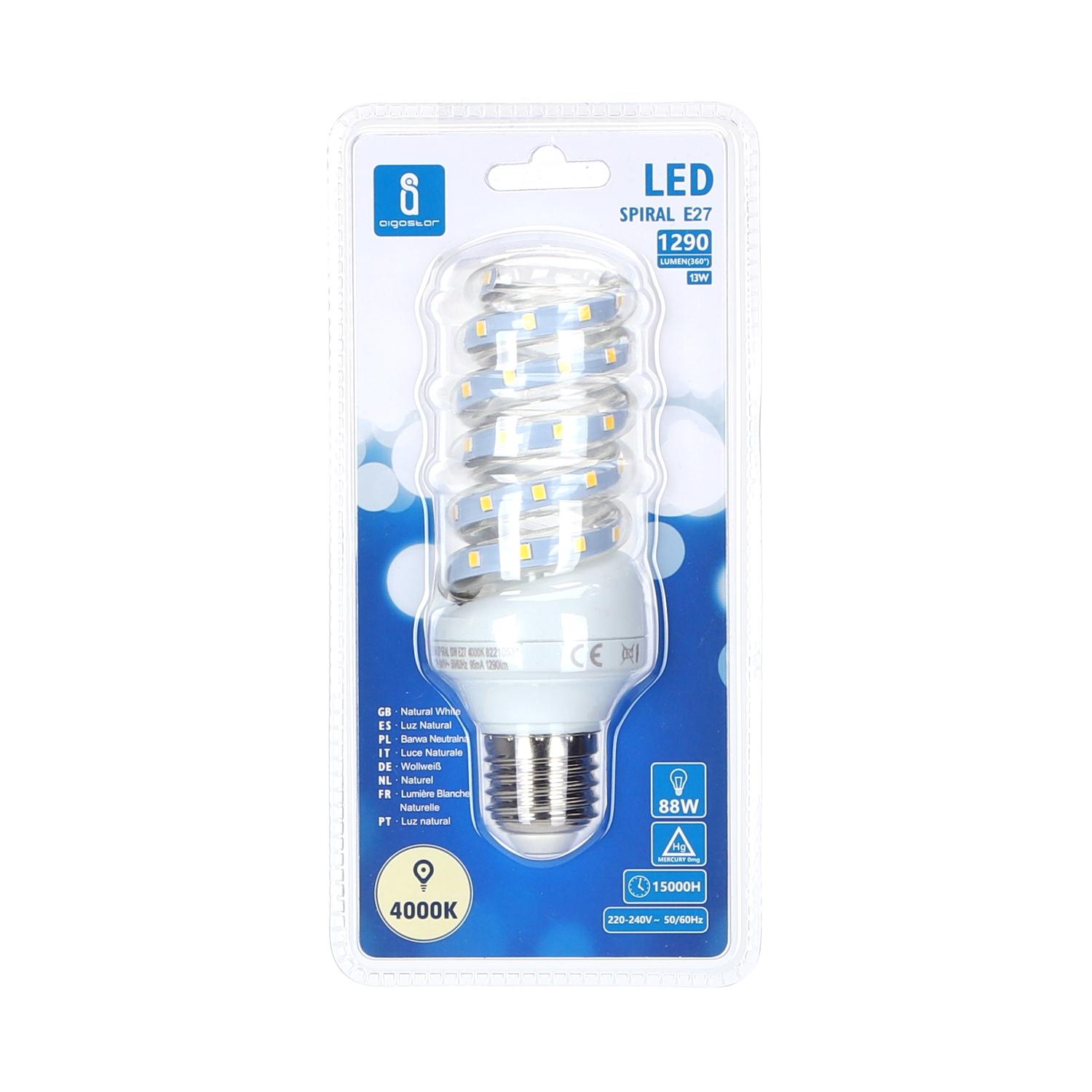 LED E27 13W Spiral tube