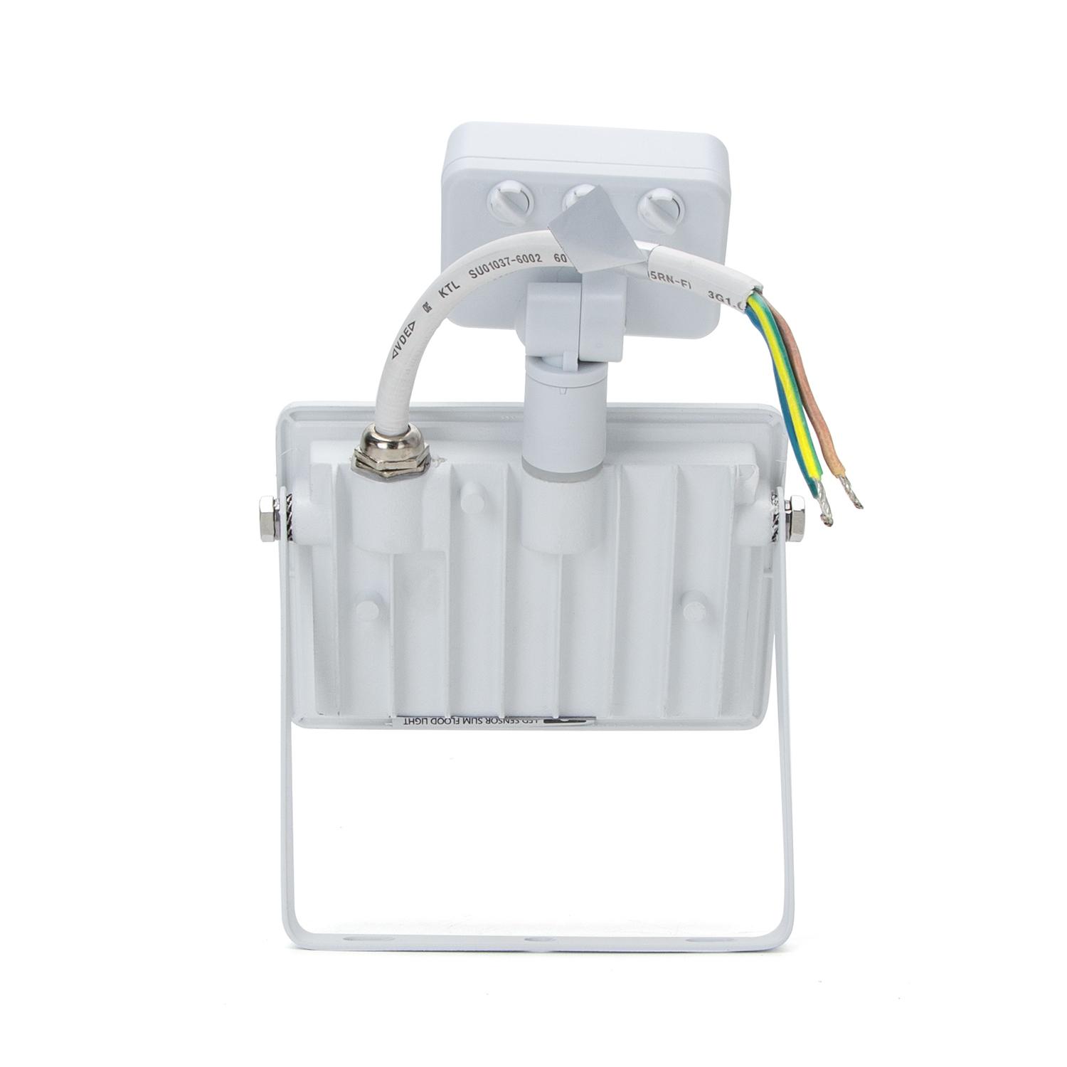 LED Slim Floodlight with Sensor White 20W (Die-casting)