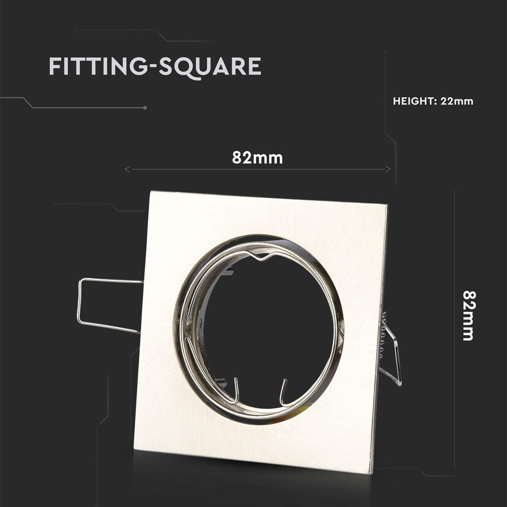 VT-779 GU10 FITTING SQUARE SATIN NICKLE