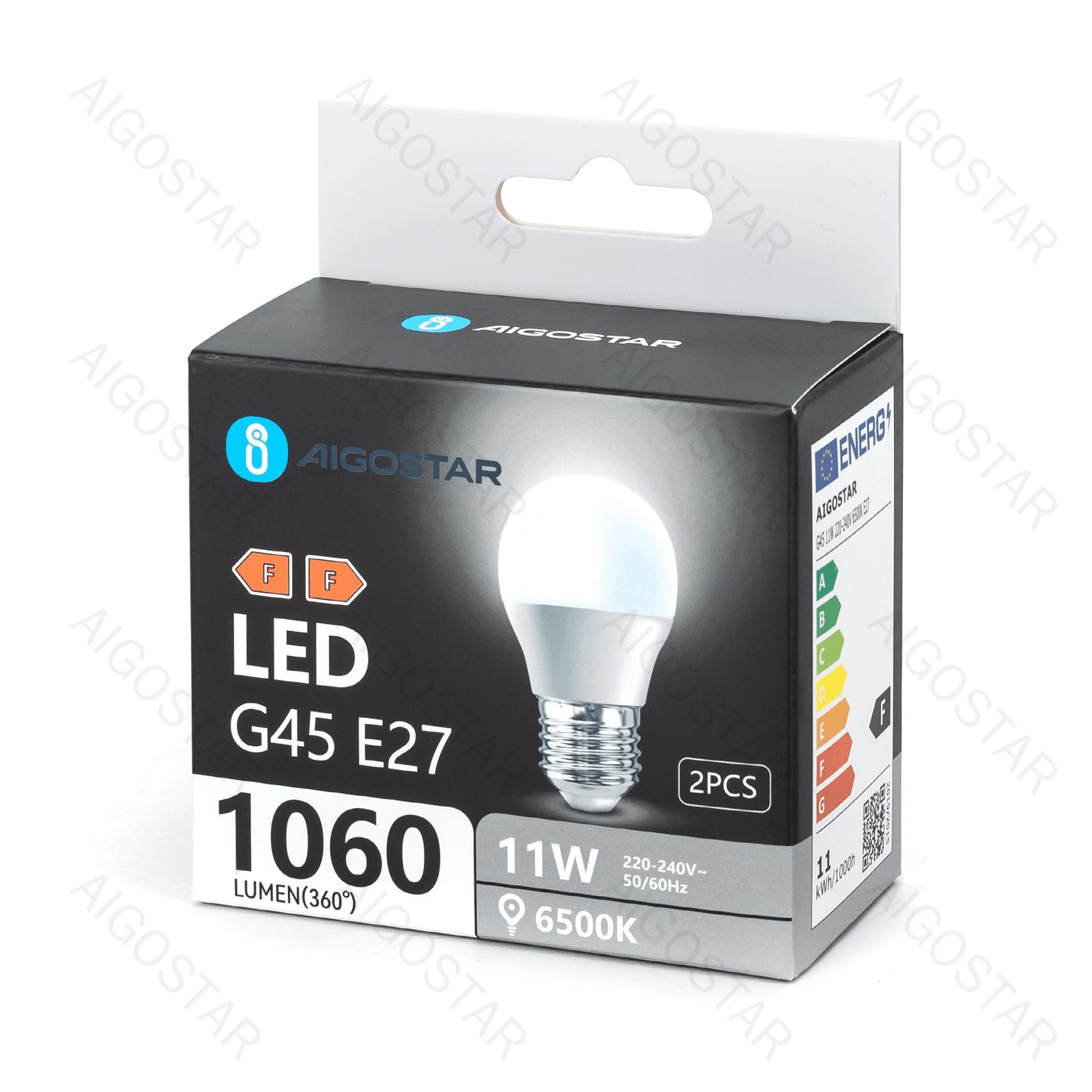 LED A5 G45 E27 11W 6500K/DOUBLE/COLOR BOX