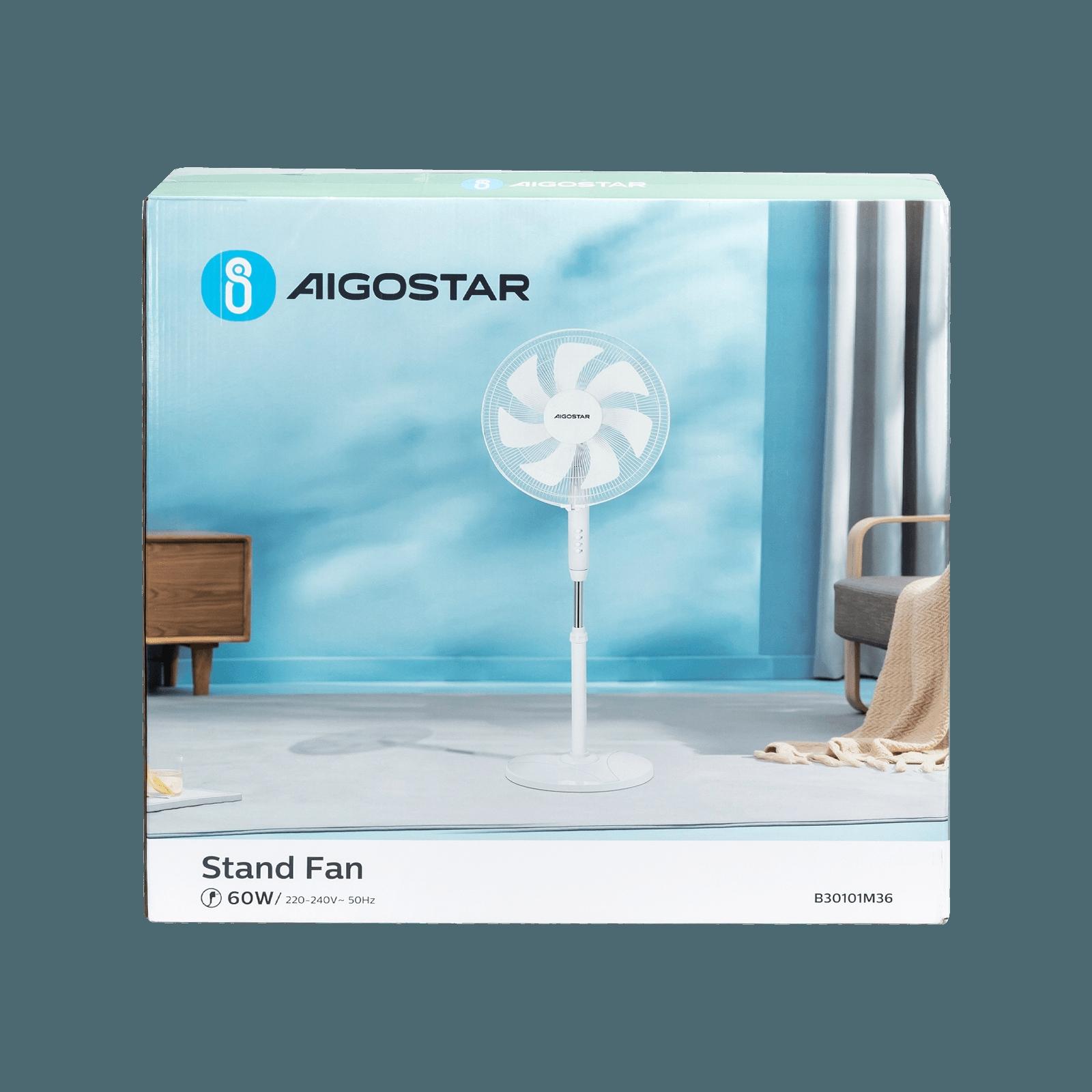 16-inch 7-blade mechanical stand fan