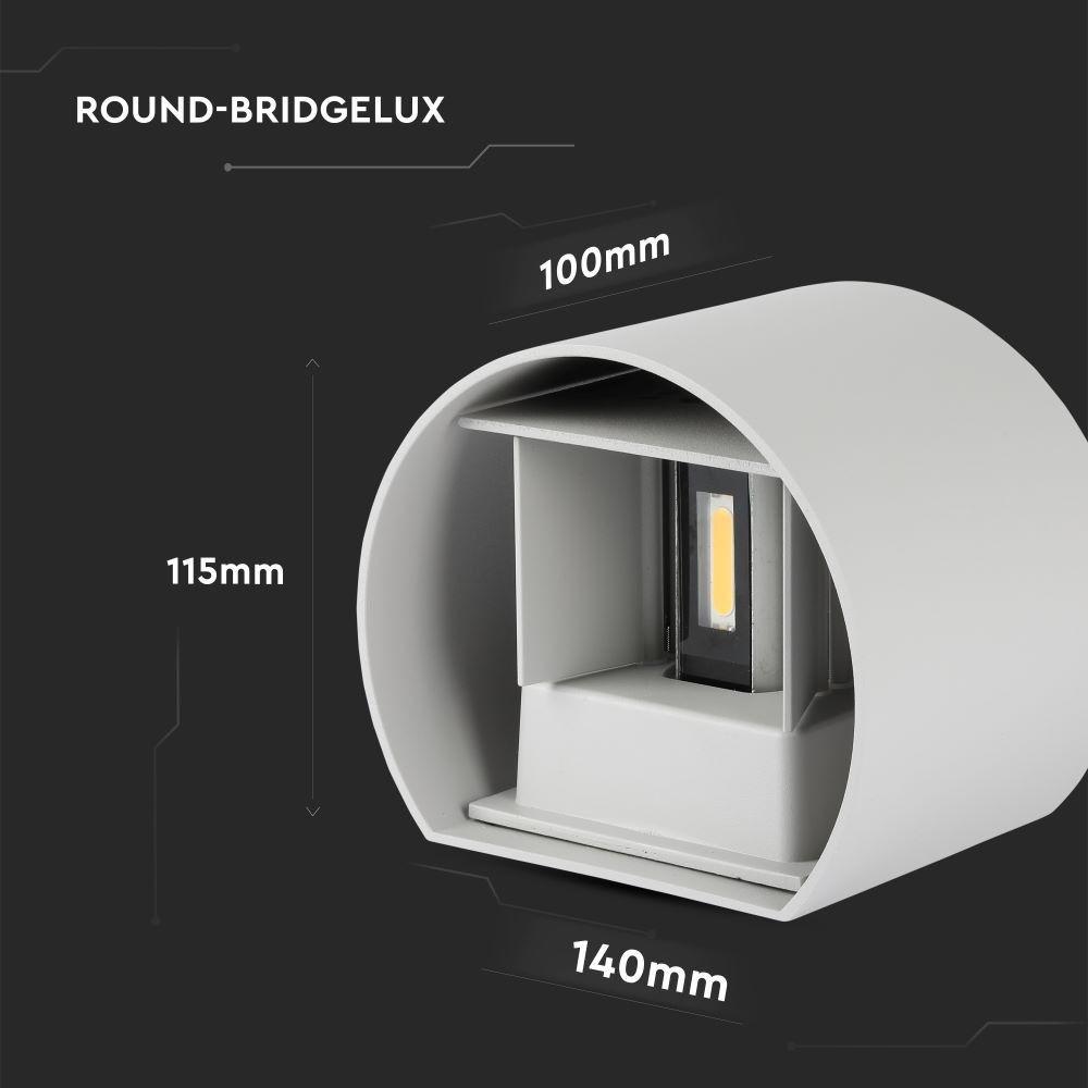 VT-756 6W LED UP-DOWN WALL LIGHT WITH BRIDGELUX CHIP 4000K GREY ROUND