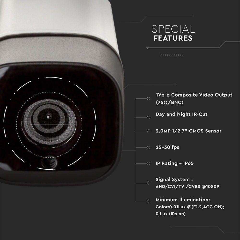 VT-5126 ANALOG HIGH DEFINITION SURVEILLANCE IP65 CAMERA -2.0MP-BULLET