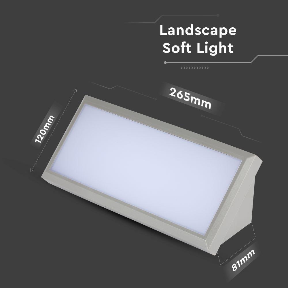 VT-8054 12W LED LANDSCAPE OUTDOOR SOFT LIGHT MEDIUM 3000K GREY BODY