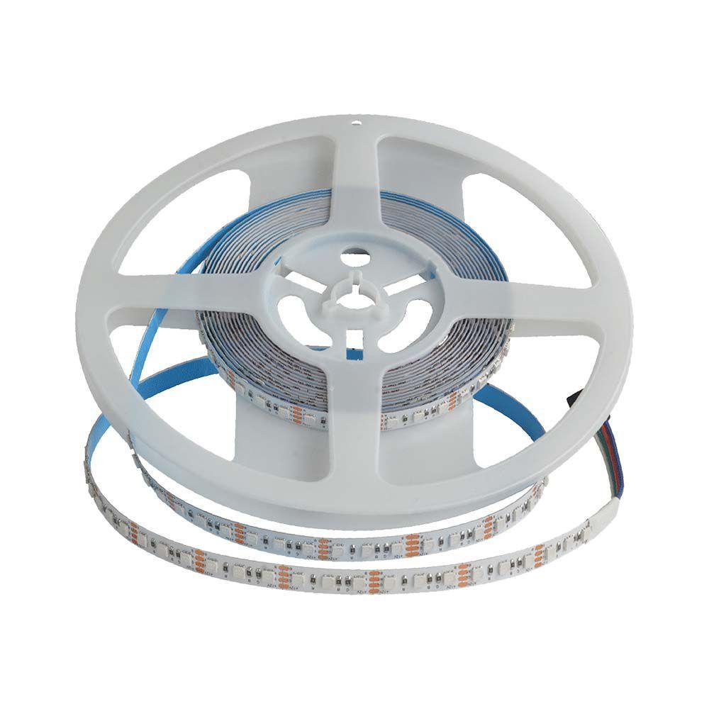 12W Taśma LED, Barwa:RGB, IP20, 24V, Szerokość: 8mm , VTAC, SKU 10556