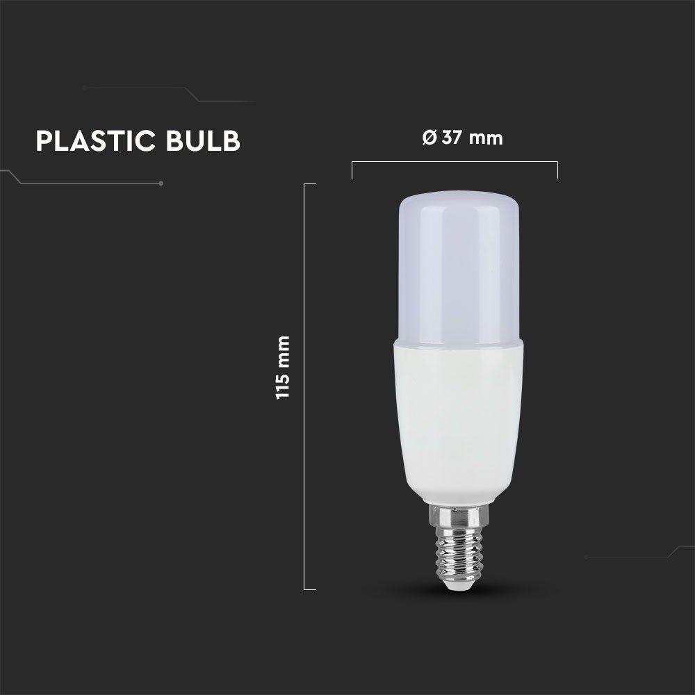 8W T37 Żarówka LED, Chip SAMSUNG, BARWA:6400K, Trzonek:E14, VTAC, SKU 269