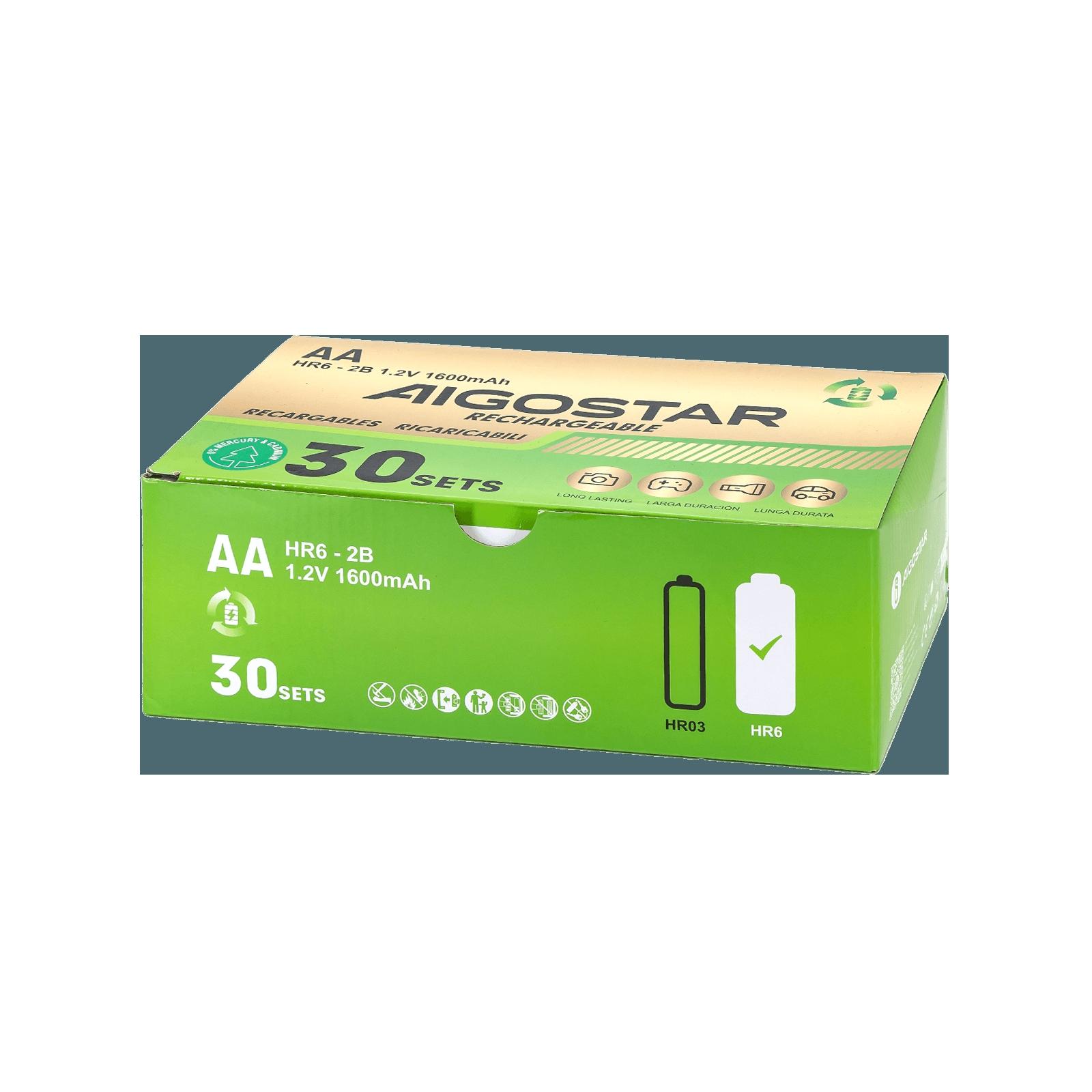 Rechargeable batteries AA 1600mAH 1.2V 2pcs