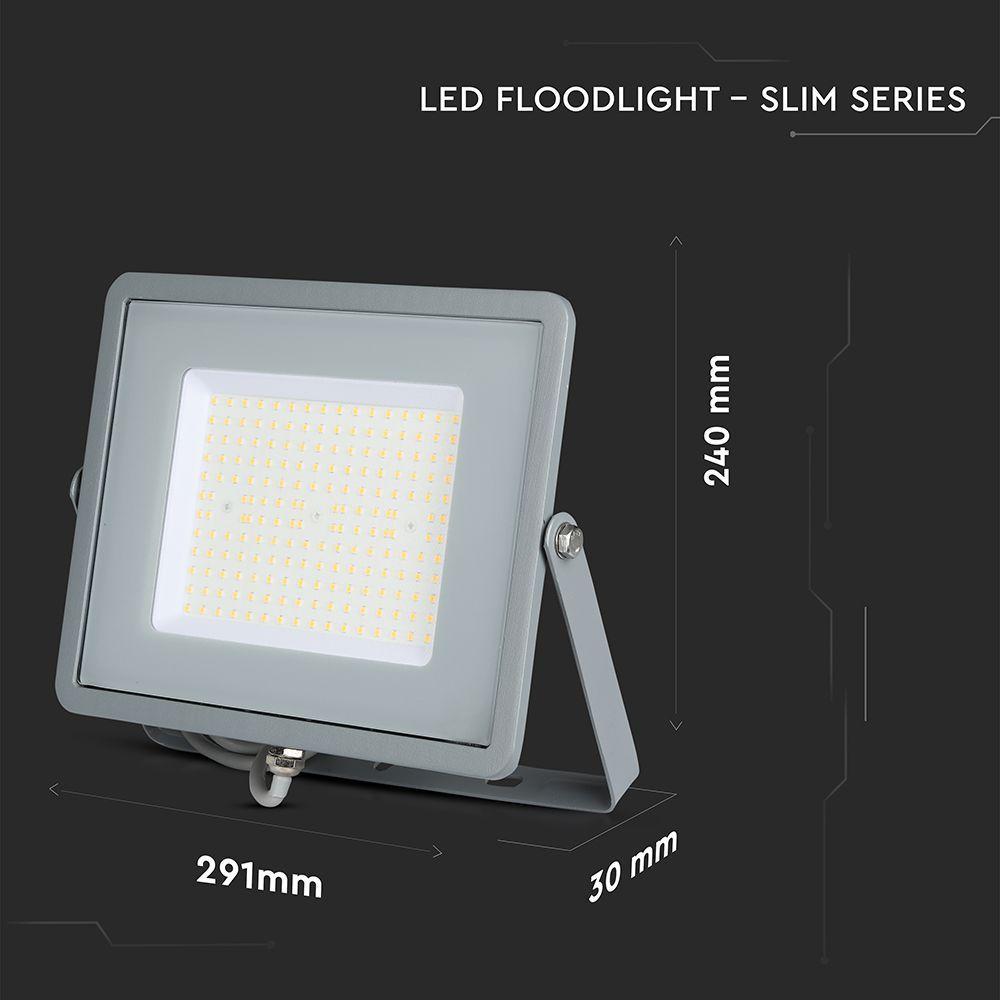 VT-106 100W SMD FLOODLIGHT SAMSUNG CHIP 4000K GREY BODY GREY GLASS