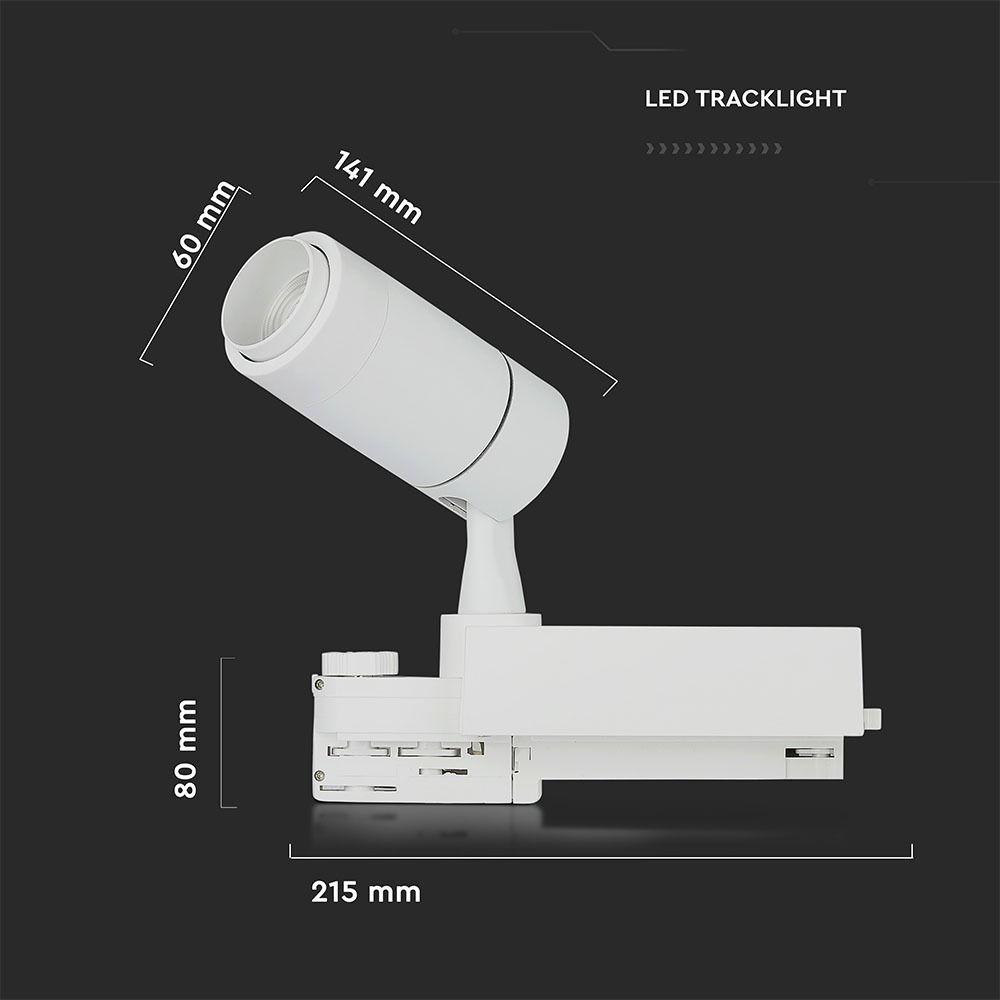 VT-7715 15W SMART LED TRACKLIGHT (DIMMABLE VIA APP) CCT(3IN1)-WHITE BODY