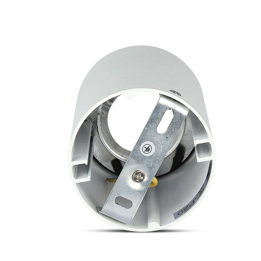 VT-882 GU10 FITTING ROUND WHITE + CHROME