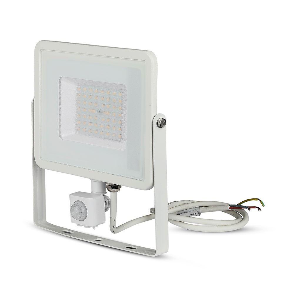 VT-50-S 50W SMD PIR SENSOR FLOODLIGHT SAMSUNG CHIP 3000K WHITE BODY