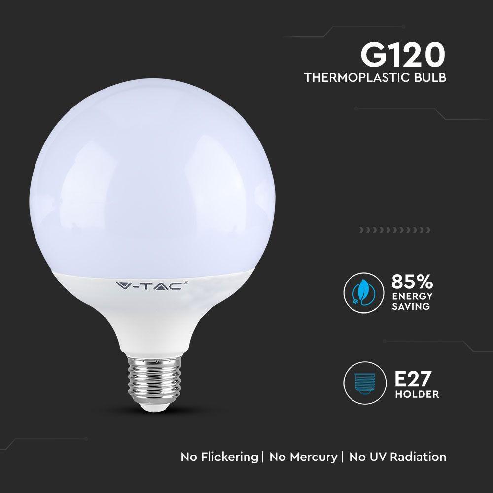 18W G120 Żarówka LED, Chip SAMSUNG, Barwa:6400K, Trzonek:E27, VTAC, SKU 125