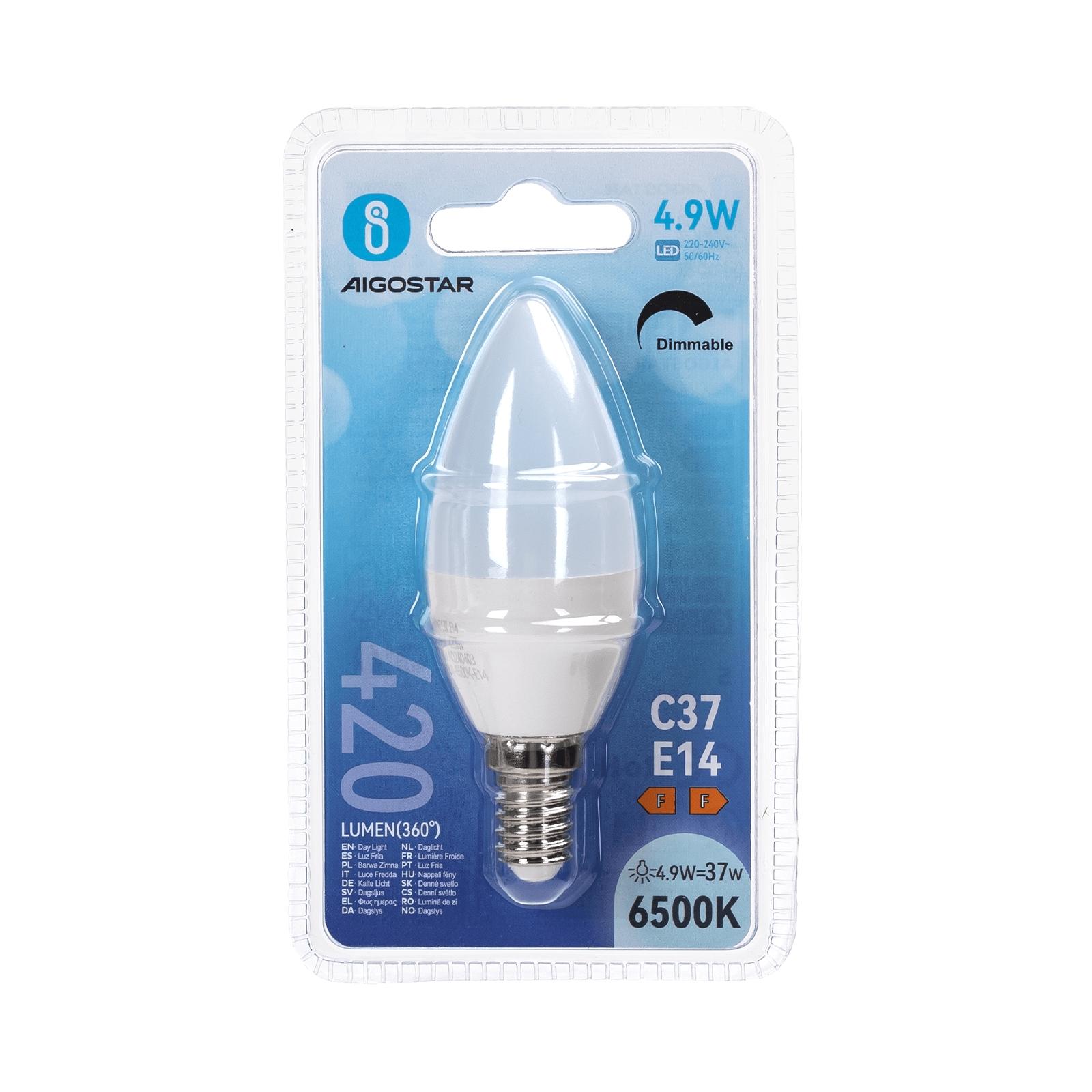 Ściemnialna żarówka LED C37 E14 4,9W 6500K