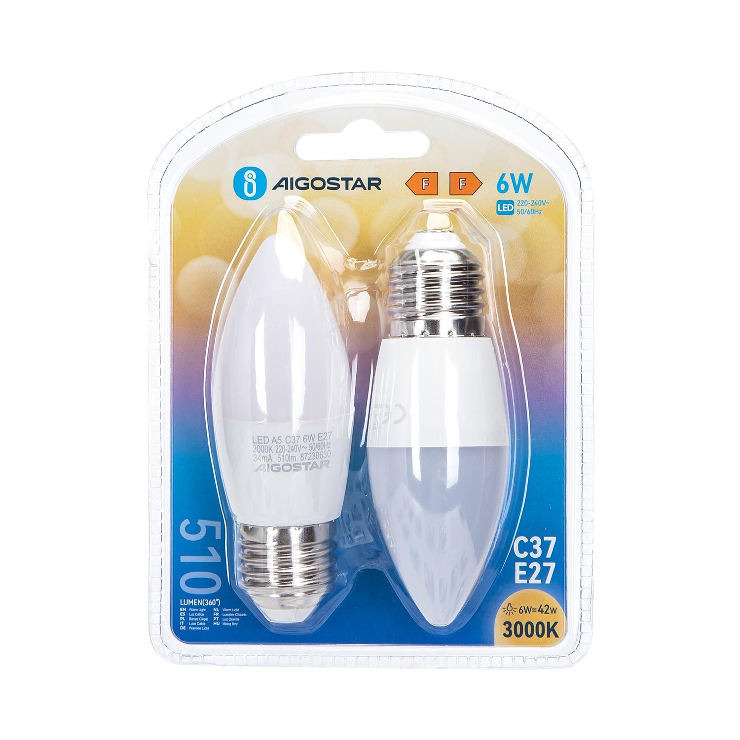 LED C37 E27 6W