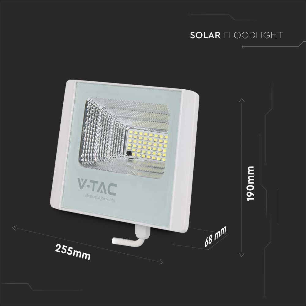 VT-40W 16W SOLAR PANEL WITH LED FLOODLIGHT 4000K WHITE BODY