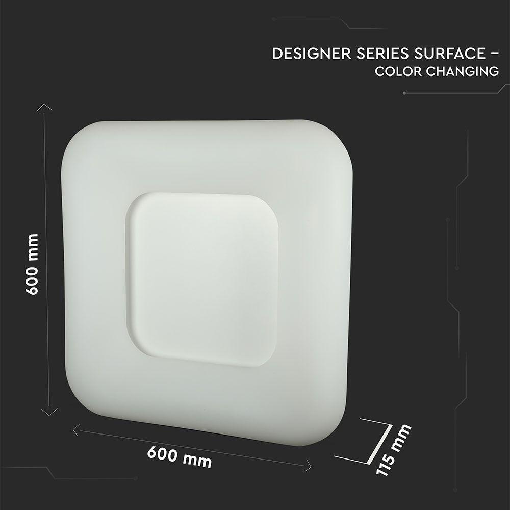 VT-7610 42W SQUARE LED DESIGNER SURFACE PENDANT (CCT:3IN1) DIMMABLE-WHITE