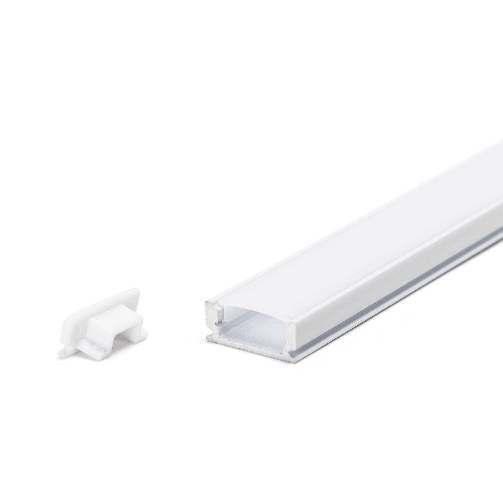 Surface-mounted LED strip channel, 2m, white