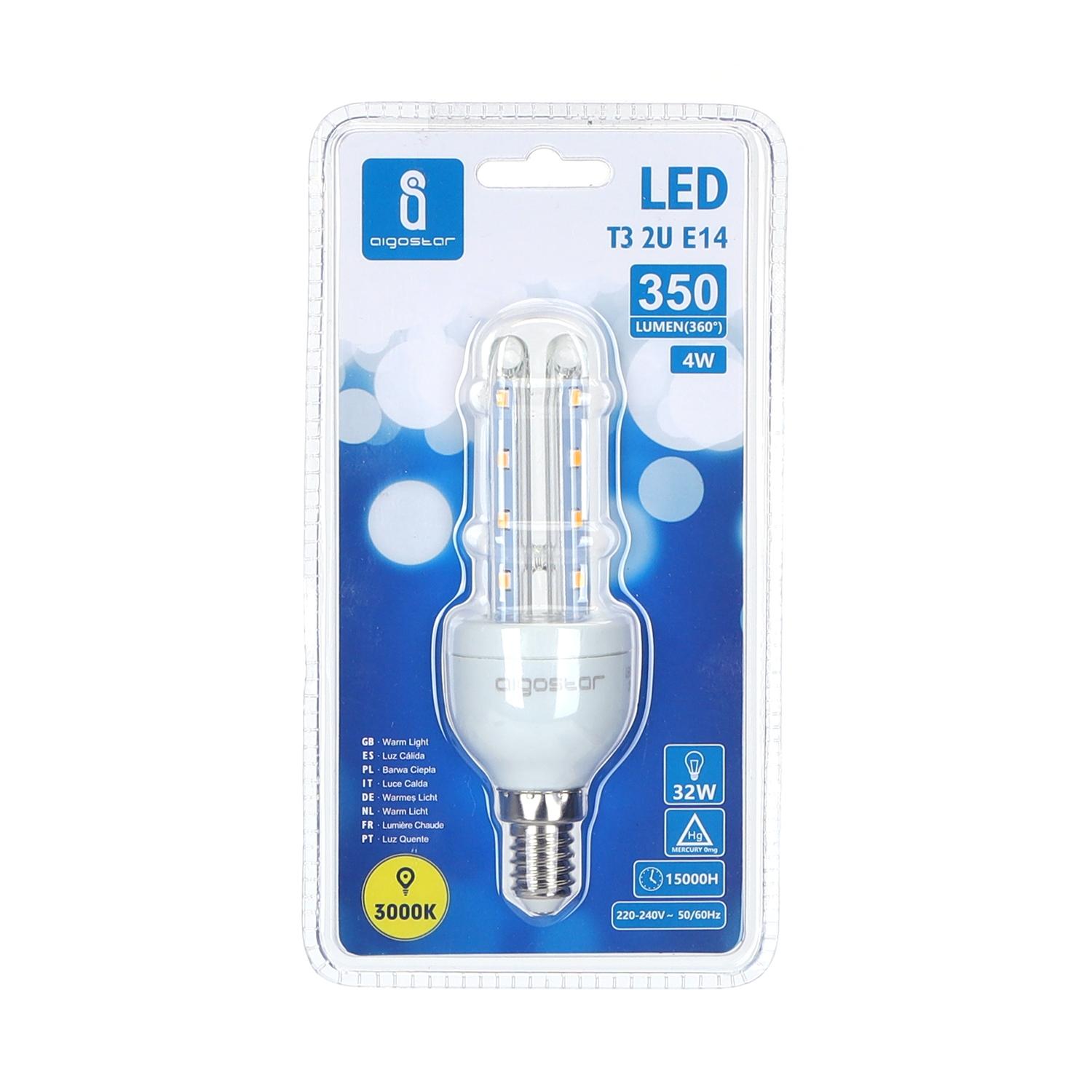 LED E14 4W U-tube