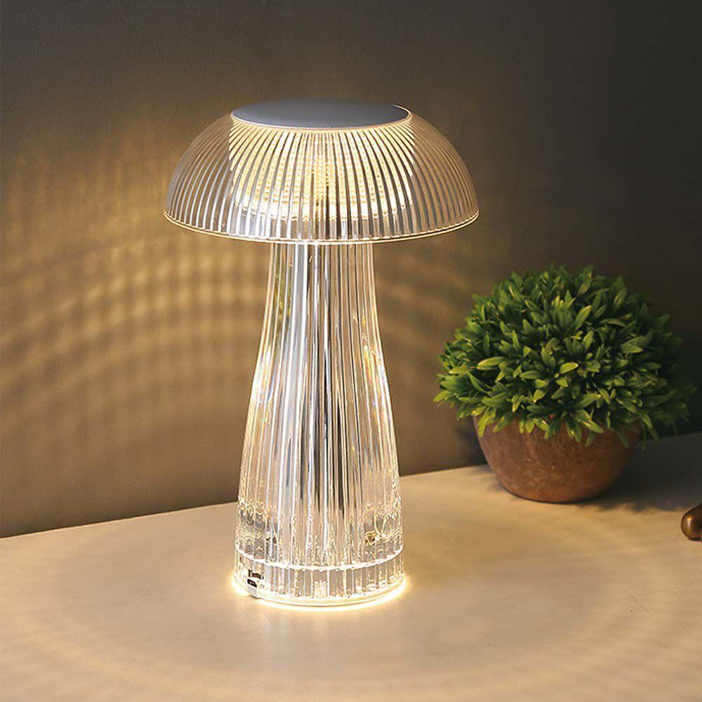 VT-1040 LED TABLE LAMP 1800mAH BATTERY D:160x250 3IN1 TRANSPARENT BODY