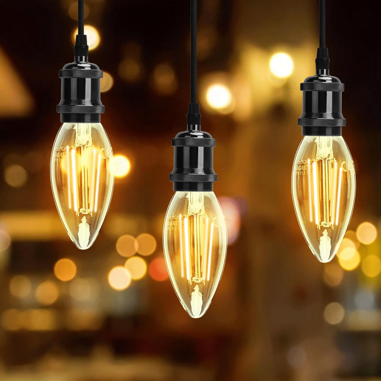 LED Filament Bulb (Clear) C35 E27 6W