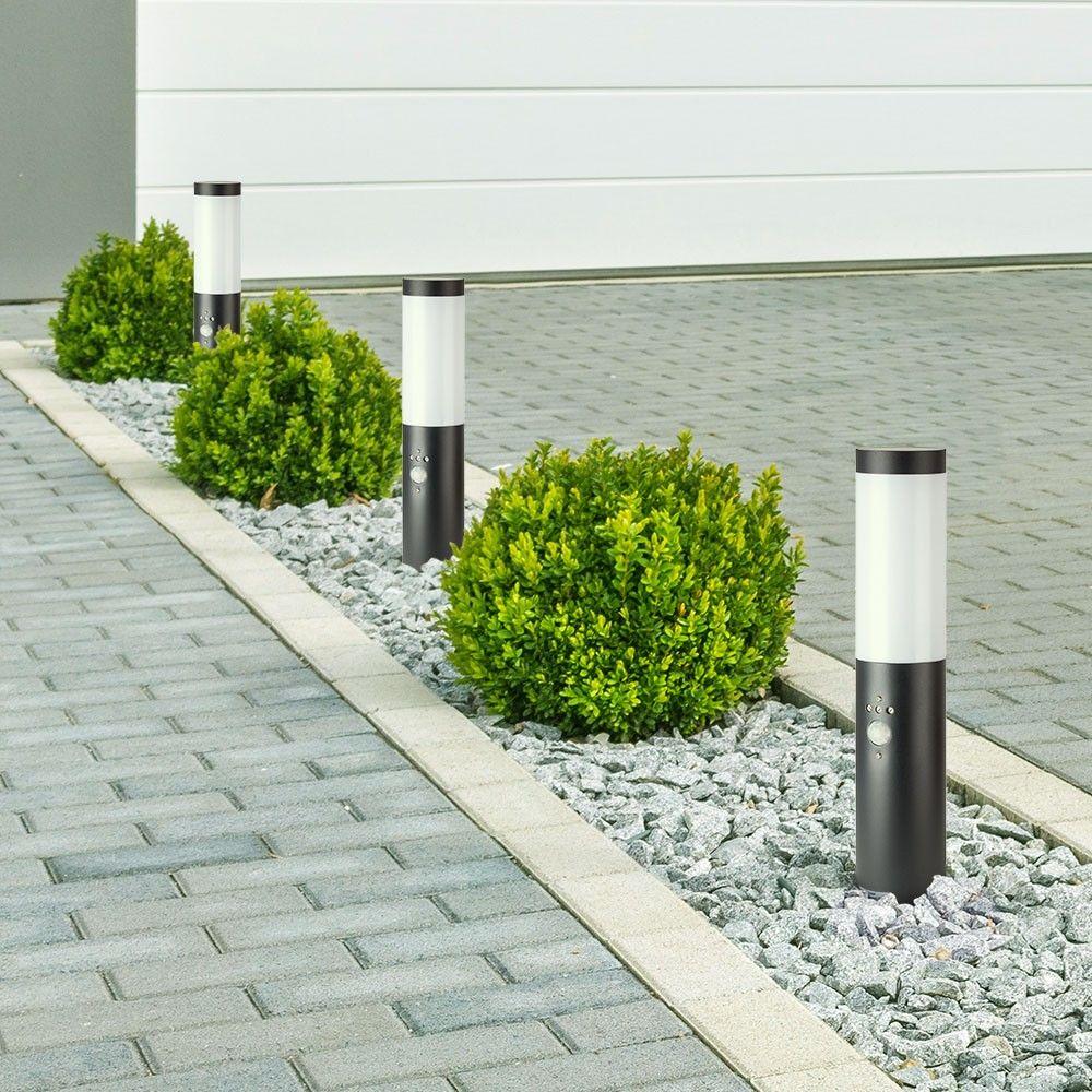 VT-838 BOLLARD LAMP-PIR SENSOR-STAINLESS STEEL BODY(45CM) E27 GREY-IP44