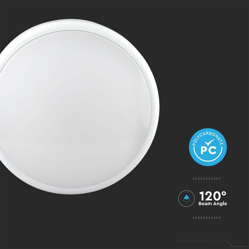 20W Plafon LED, Sensor, Chip Samsung, Barwa:3w1, IP65, VTAC, SKU 2120094