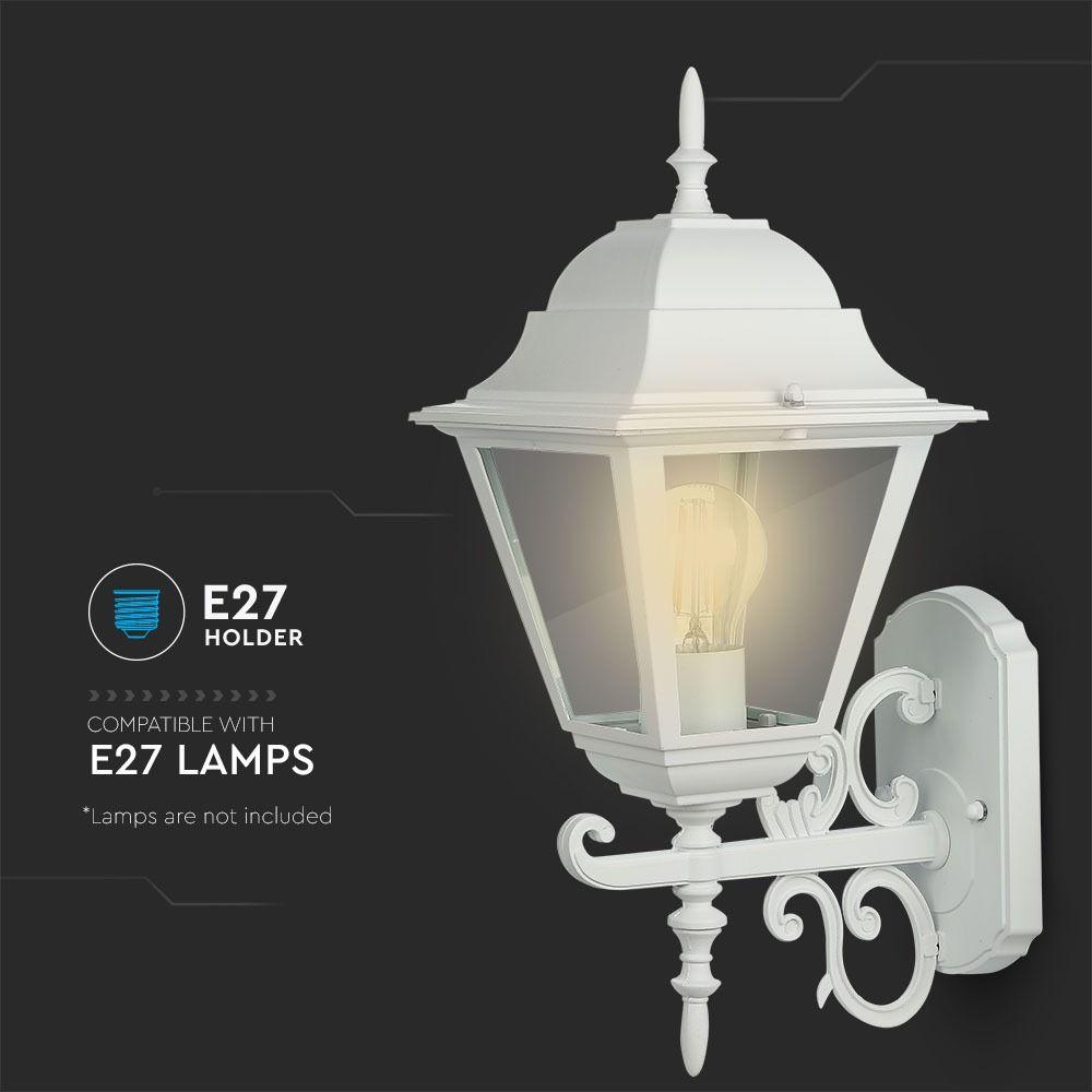 VT-761 E27 WALL LAMP LARGE-MATT WHITE(UP)