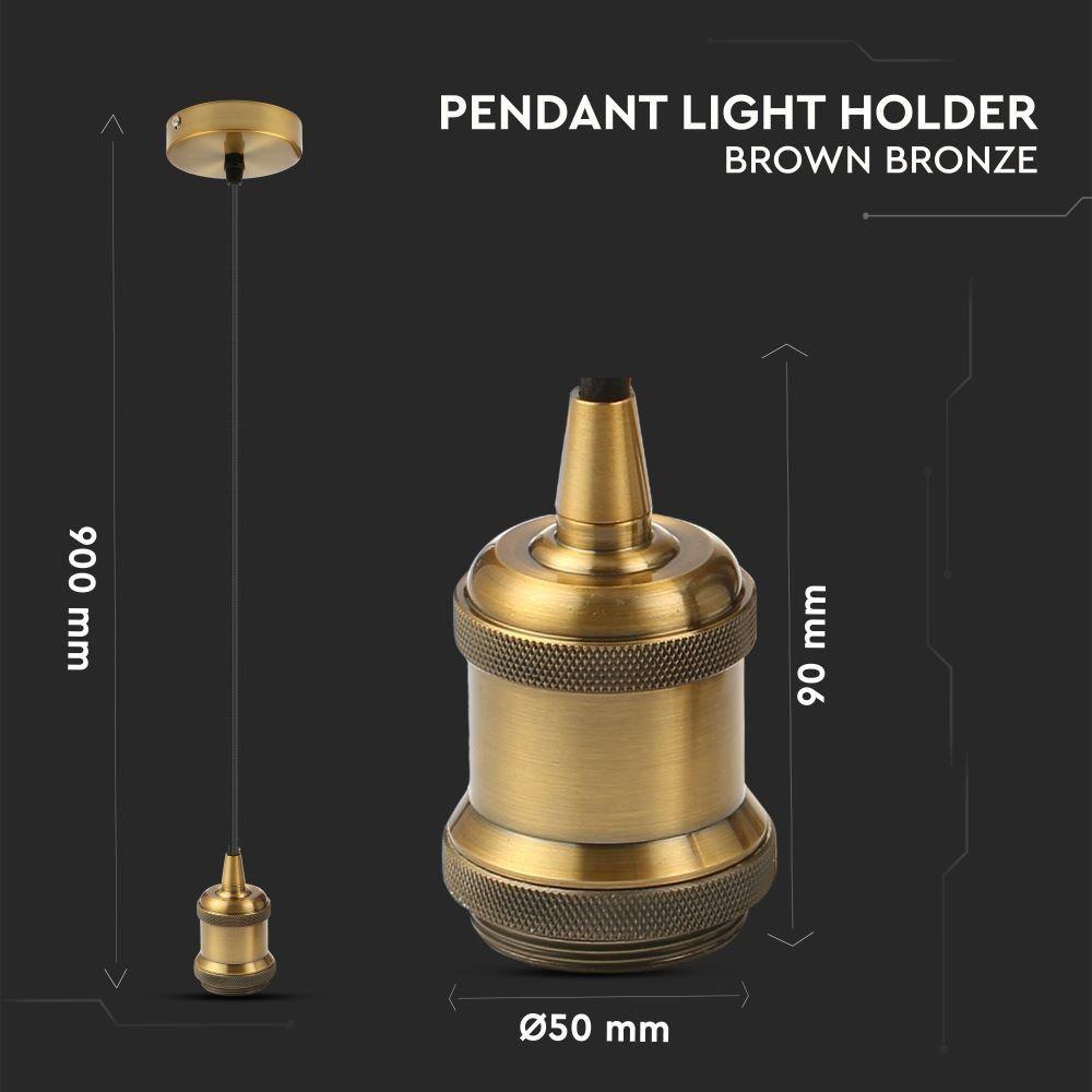 VT-7555 METAL PENDANT LIGHT-E27 HOLDER- BROWN BRONZE