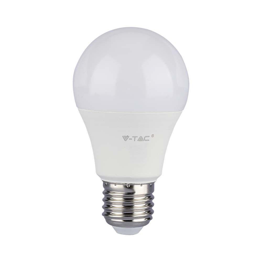 VT-2016 8.5W A60 PLASTIC SENSOR LED BULB 3000K E27 200'D