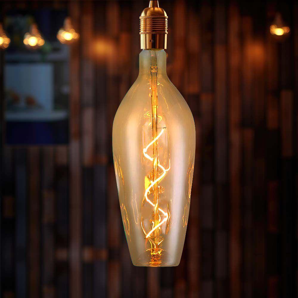 VT-2272 4W B125 SPIRAL FILAMENT BULB 2700K AMBER GLASS