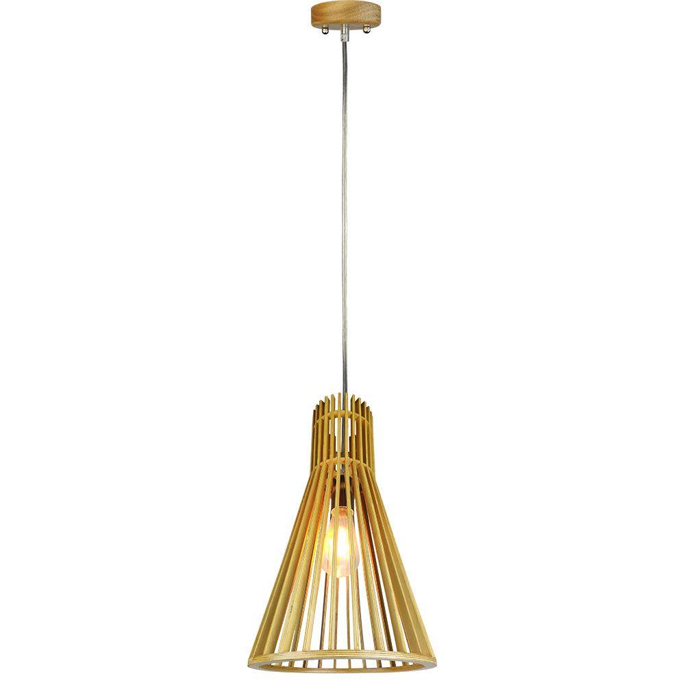 VT-2450 WOODEN PENDANT WITH CHROME DECORATIVE CAP-E27