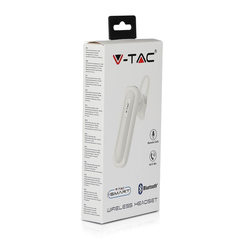 VT-6700 BLUETOOTH HEADSET-70mah BATTERY-WHITE