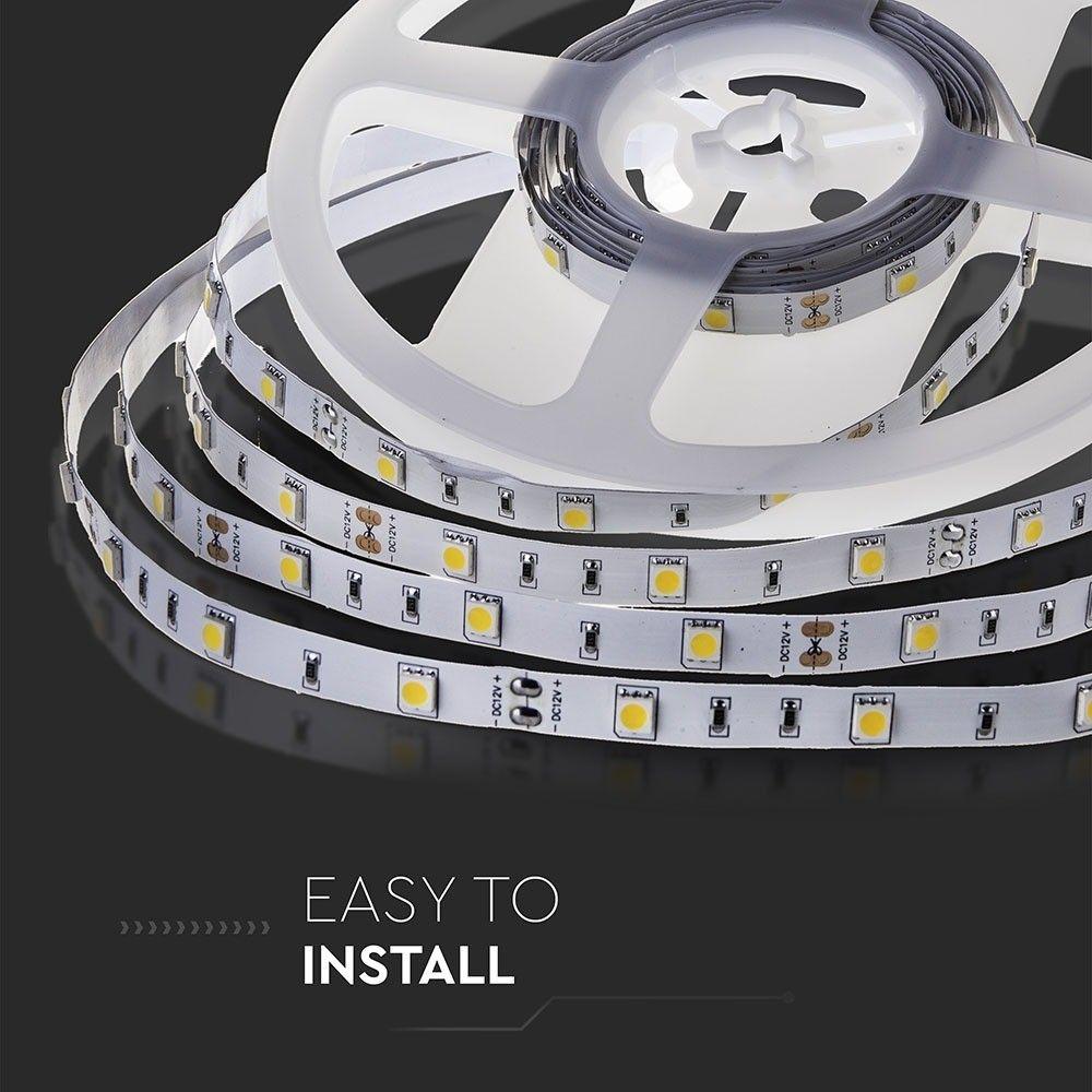 VT-5050-30 4.8W/M LED STRIP LIGHT 3000K IP20 (5M/ROLL)(PRICE PER M)