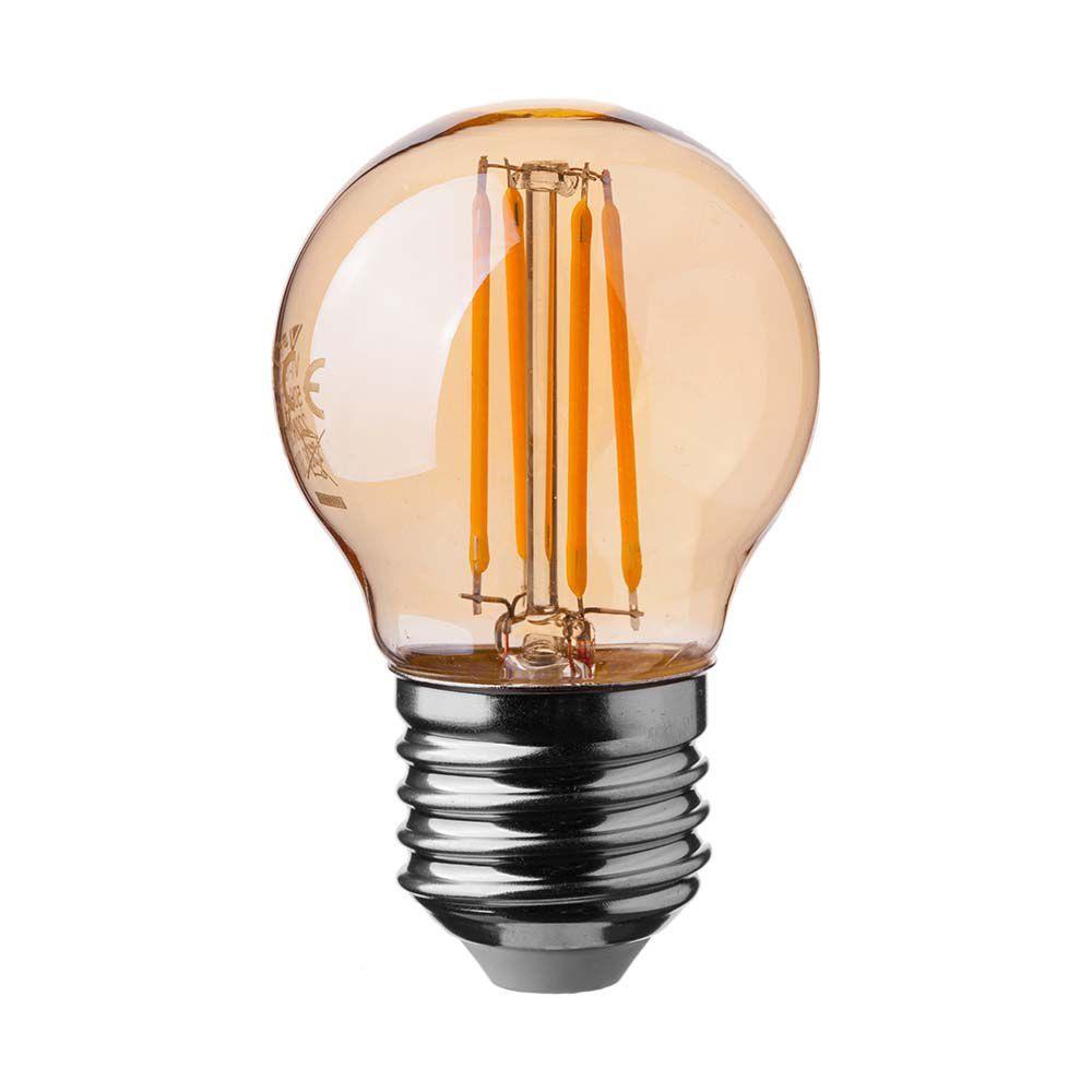 VT-1957 4W G45 FILAMENT BULB AMBER COVER 2200K E27