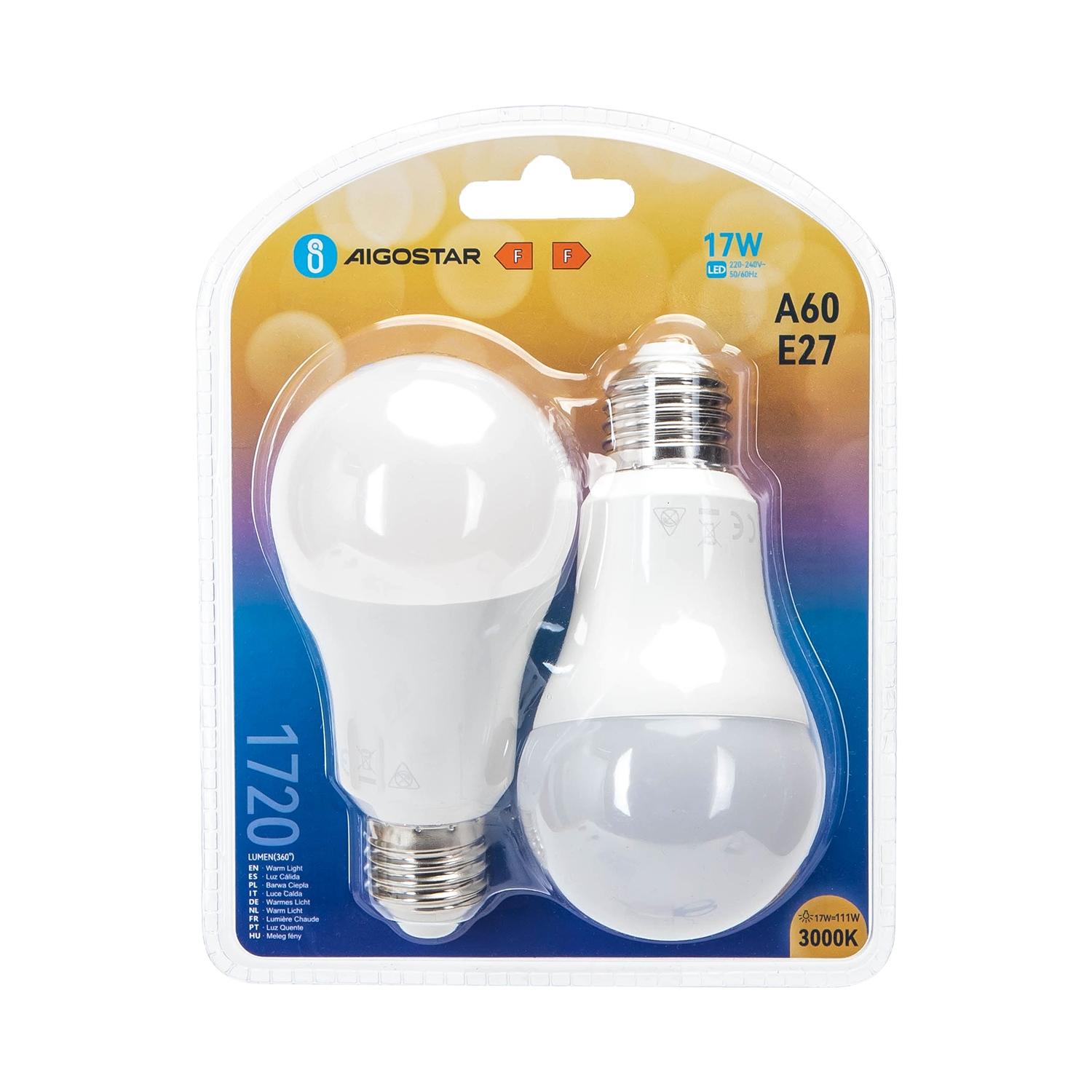 LED E27 17W A60 2pcs ( general bulb )