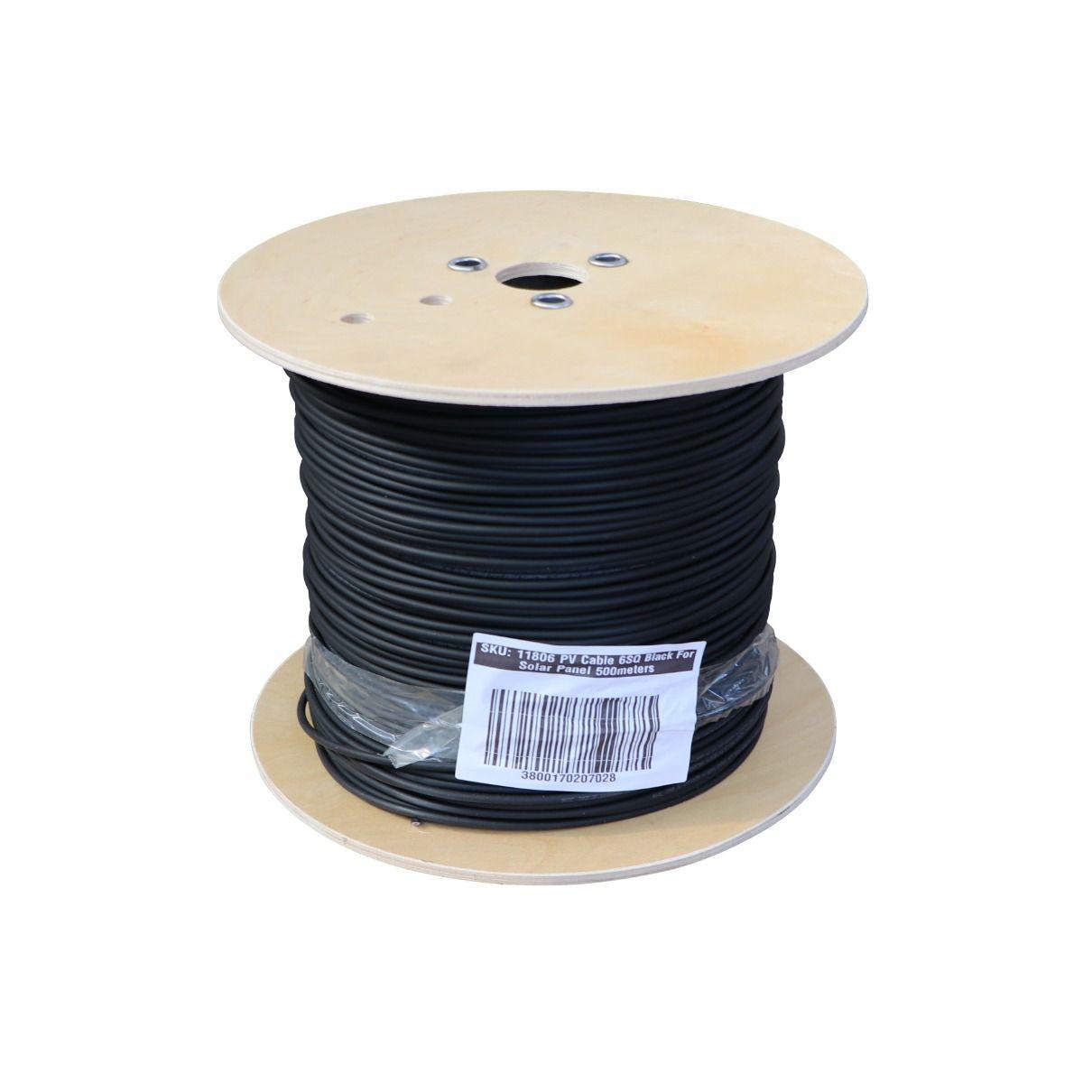 PV CABLE 6SQ BLACK FOR SOLAR PANEL 500 METERS