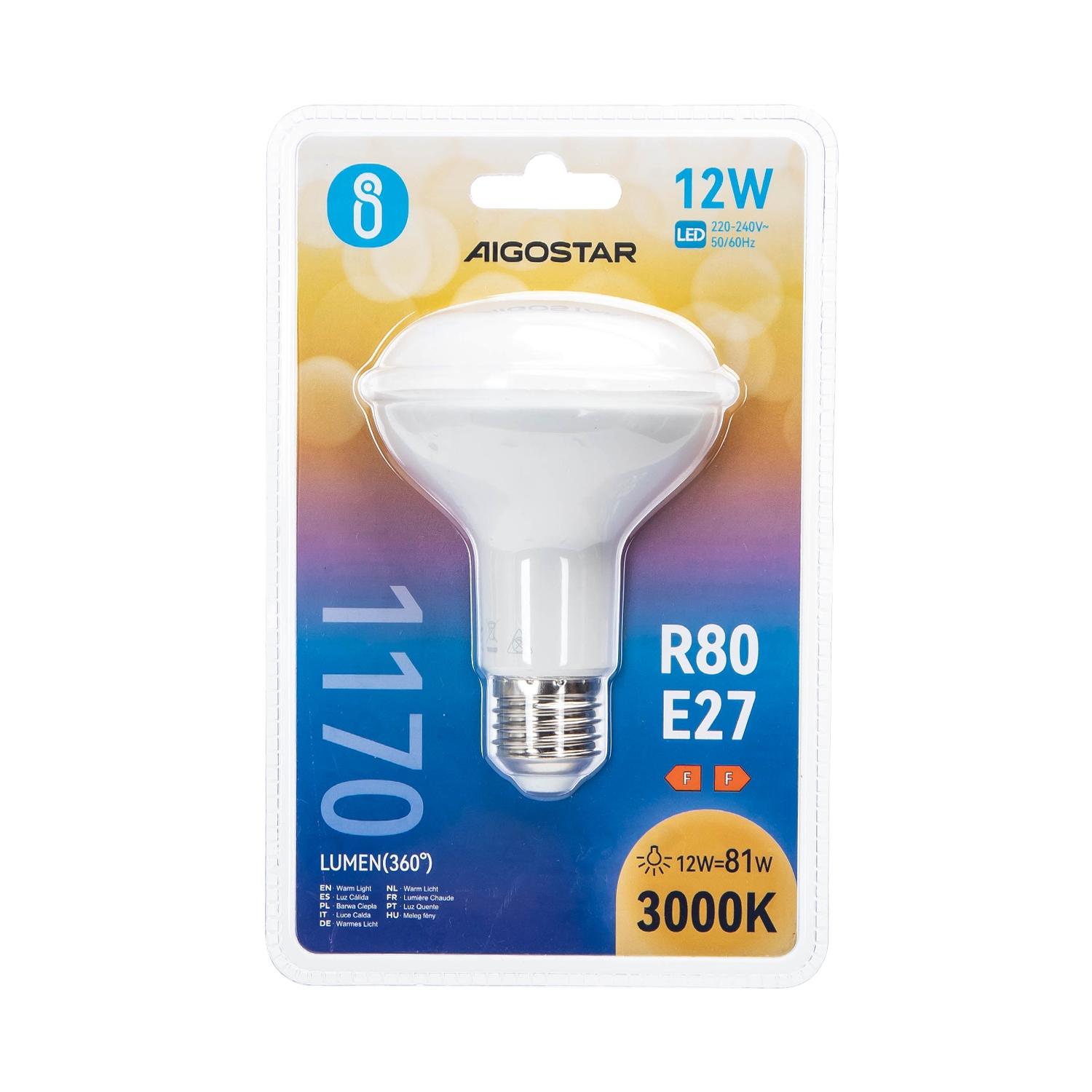 LED E27 12W R80