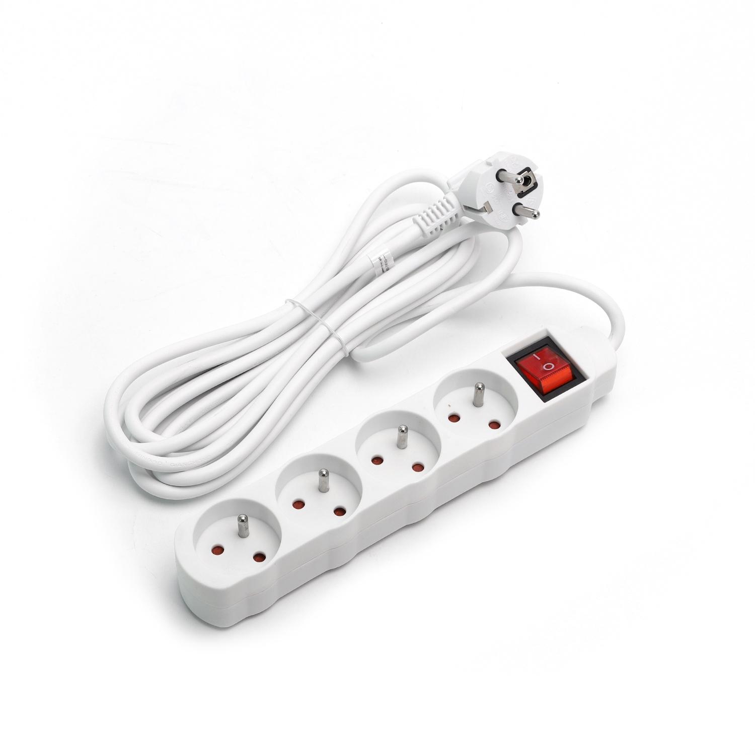 Power strips 4-way 1.5m H05VV-F 3G1.0m㎡ White