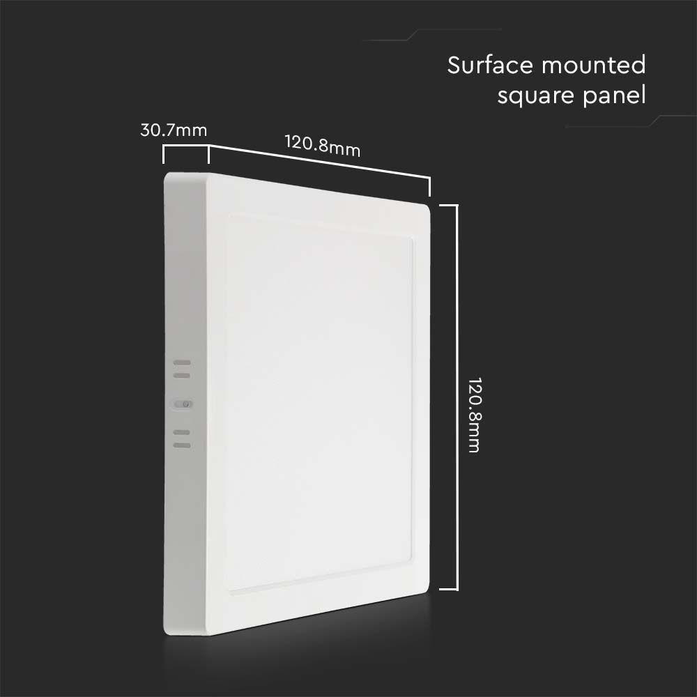 VT-60006 6W BACKLIT SURFACE MOUNTED PANEL 6500K SQ