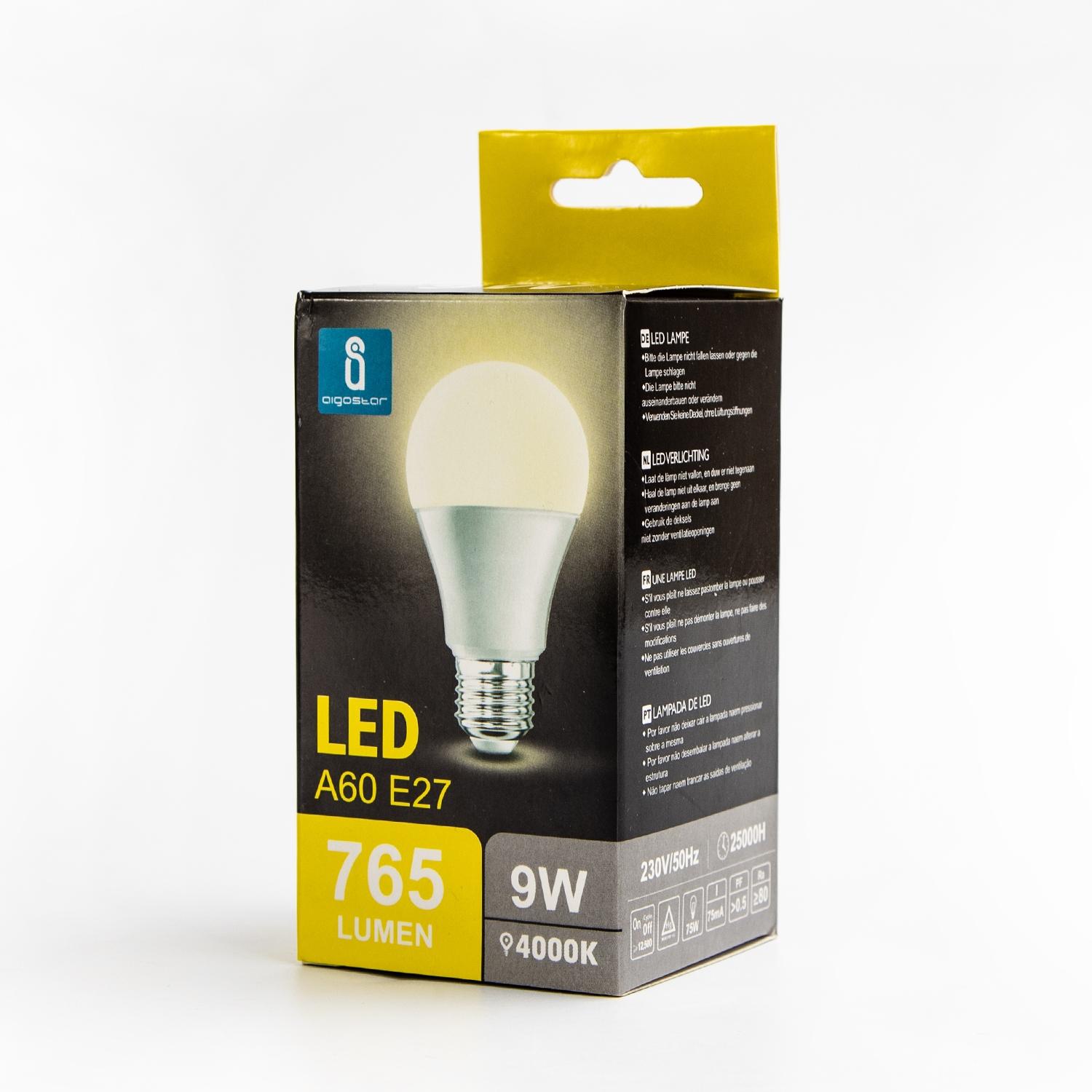 LED A60 E27 9W(9W,E27,4000K)