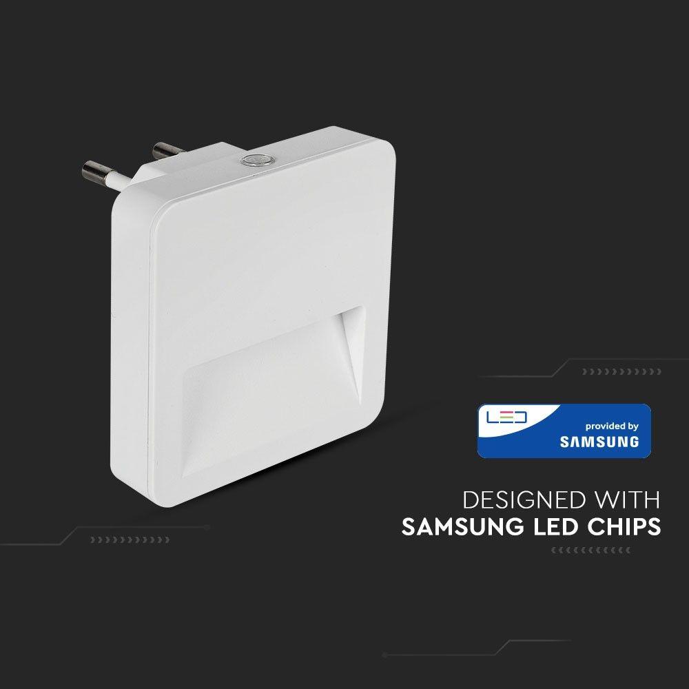 VT-86 0.45W LED NIGHT LIGHT(EU PLUG) SAMSUNG CHIP 3000K SQUARE