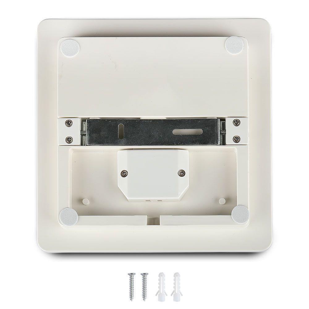 15W Plafon LED, IP44, Chip Samsung, Barwa:6500K, Klosz PC, Kwadrat, VTAC, SKU 13919