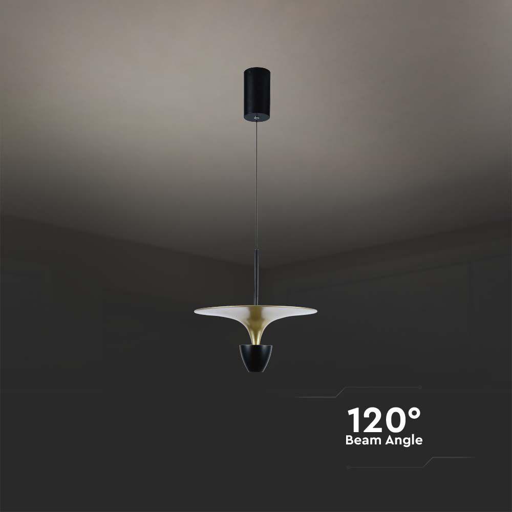 Lampa wisząca LED (30*320*100CM), Barwa: 4000K, Kolor: Czarny, Obudowa: Złota     , VTAC, SKU 10085