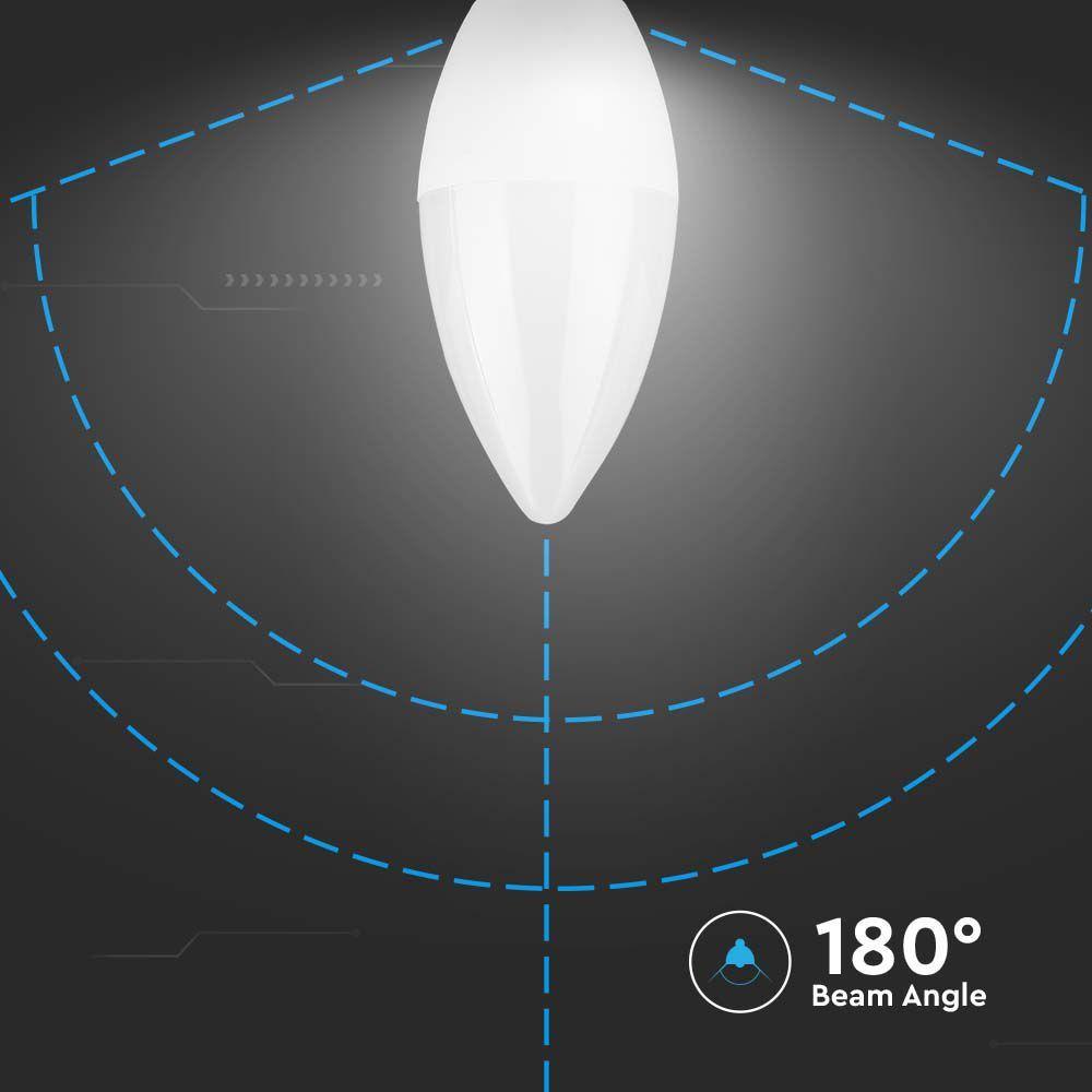 4.5W C35 Żarówka LED, Barwa:2700K, Opakowanie: 3szt., Trzonek:E14, VTAC, SKU 217263